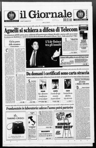 Il giornale del lunedi